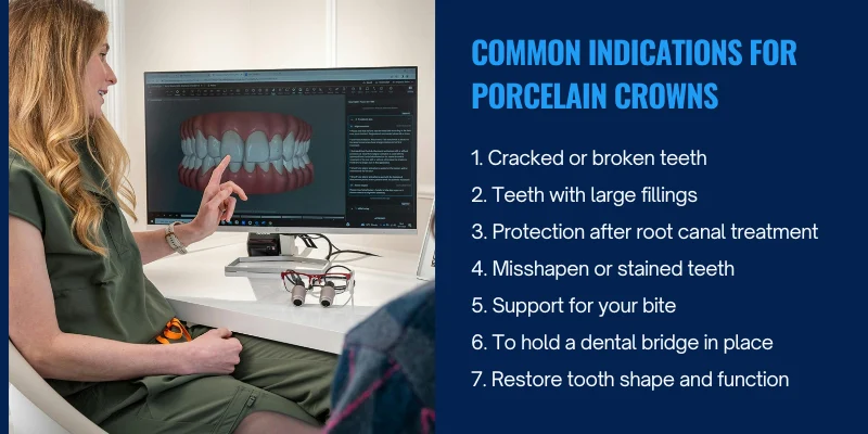 Common Indications for Porcelain Crowns